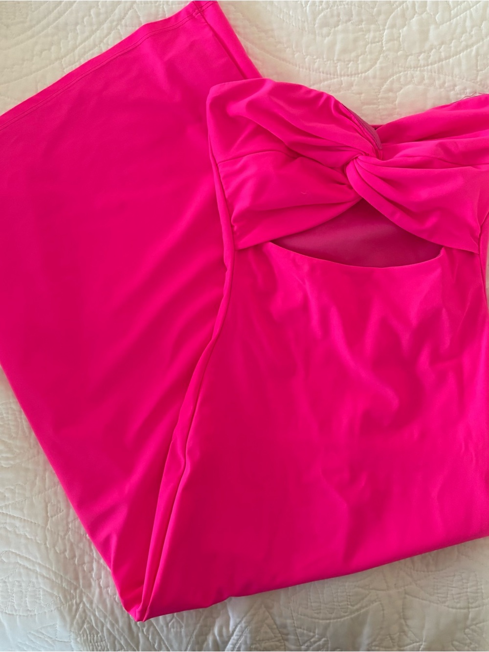 Windsor Strapless Twist Front Maxi Dress - Hot Pink